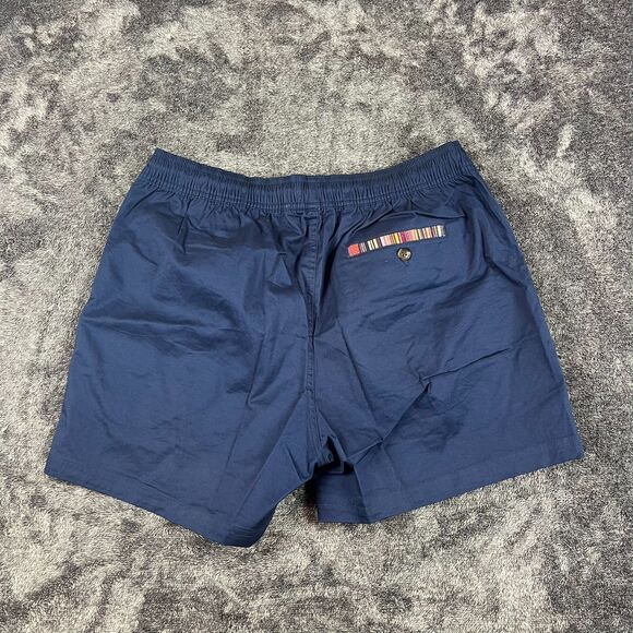 Wowie Men's Aztec Pocket Navy Blue Shorts Men's L 5" Inseam Drawstring Chino - Picture 8 of 10